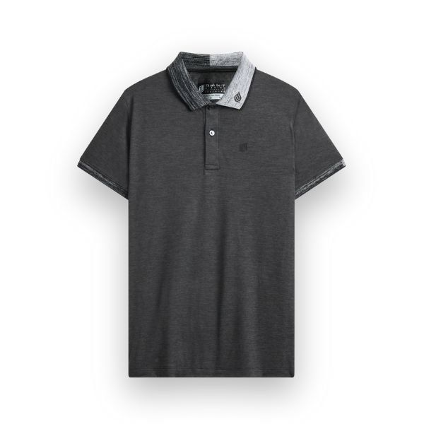Áo polo trơn, cổ hai màu