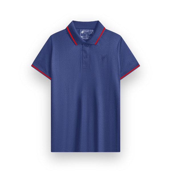 Áo polo hoa văn, cổ bo viền