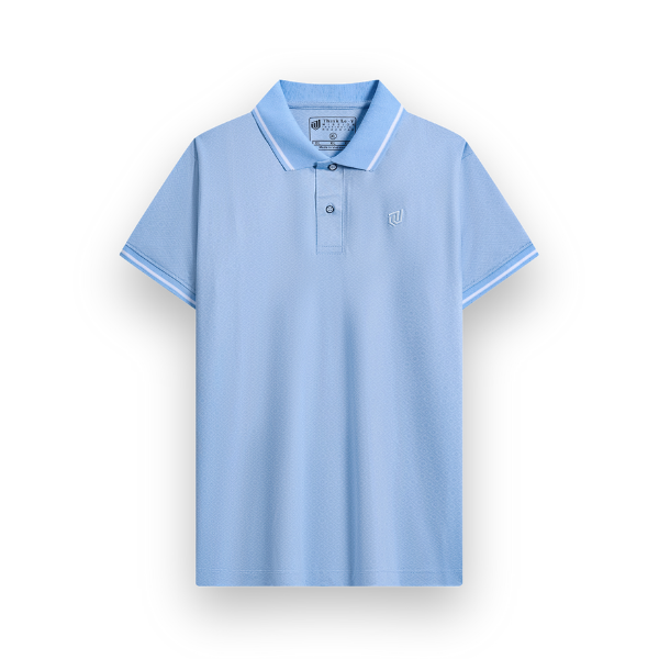 Áo polo hoa văn, cổ bo viền