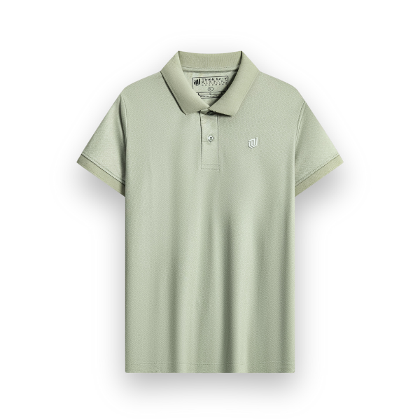 Áo polo hoa văn, cổ bo viền