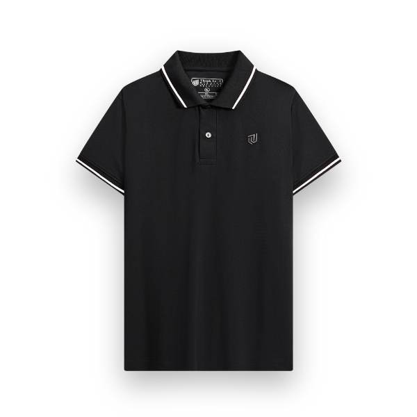 Áo polo trơn, cổ bo viền