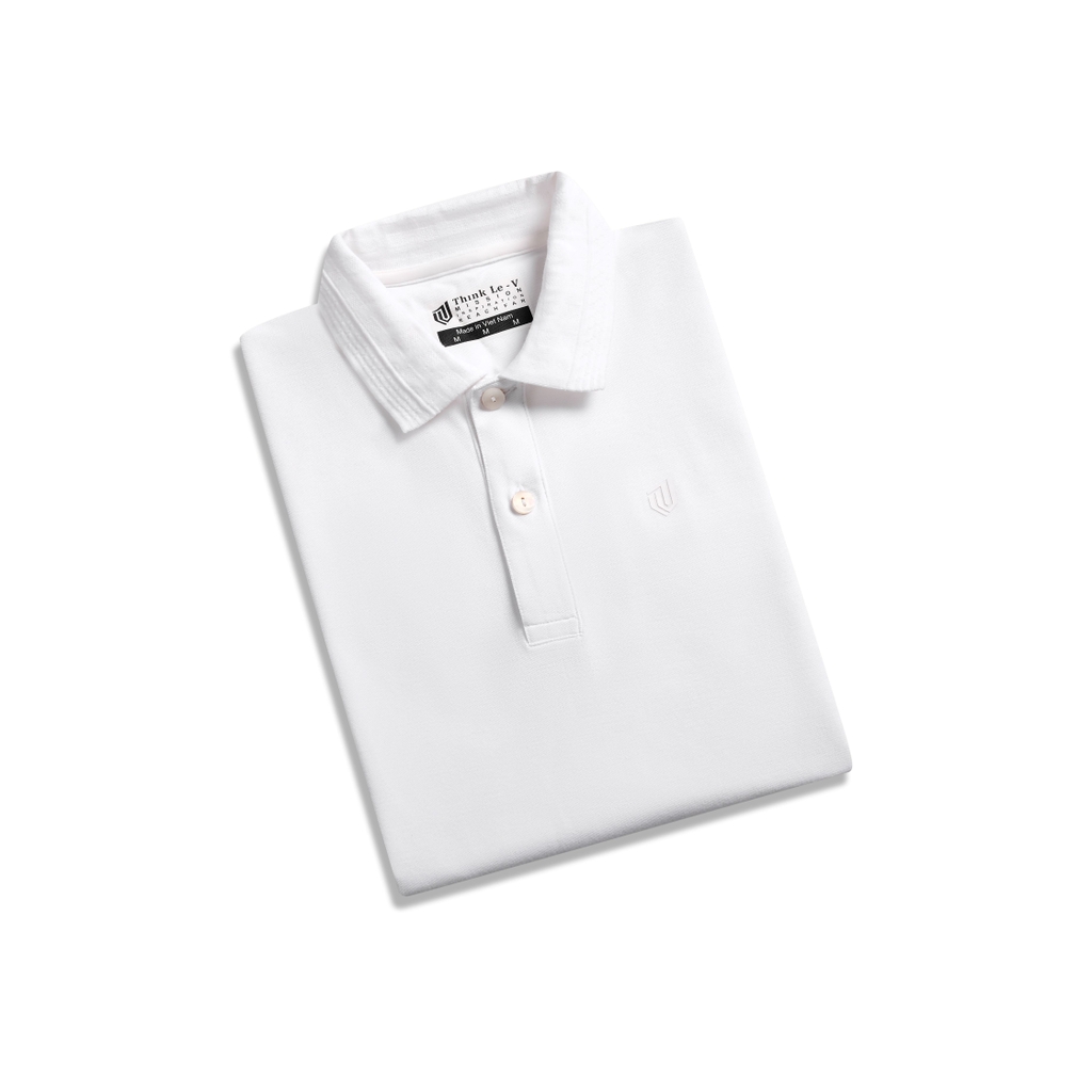 Áo polo Poly, cổ bo trang trí