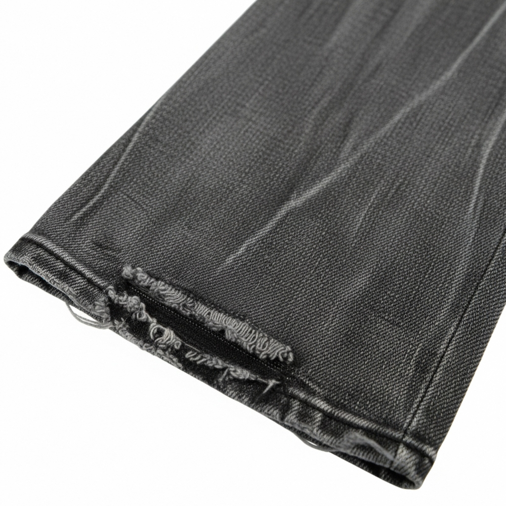 Quần Jeans ống suông rộng họa tiết tia chớp NULLED N-Q40 - Image 5