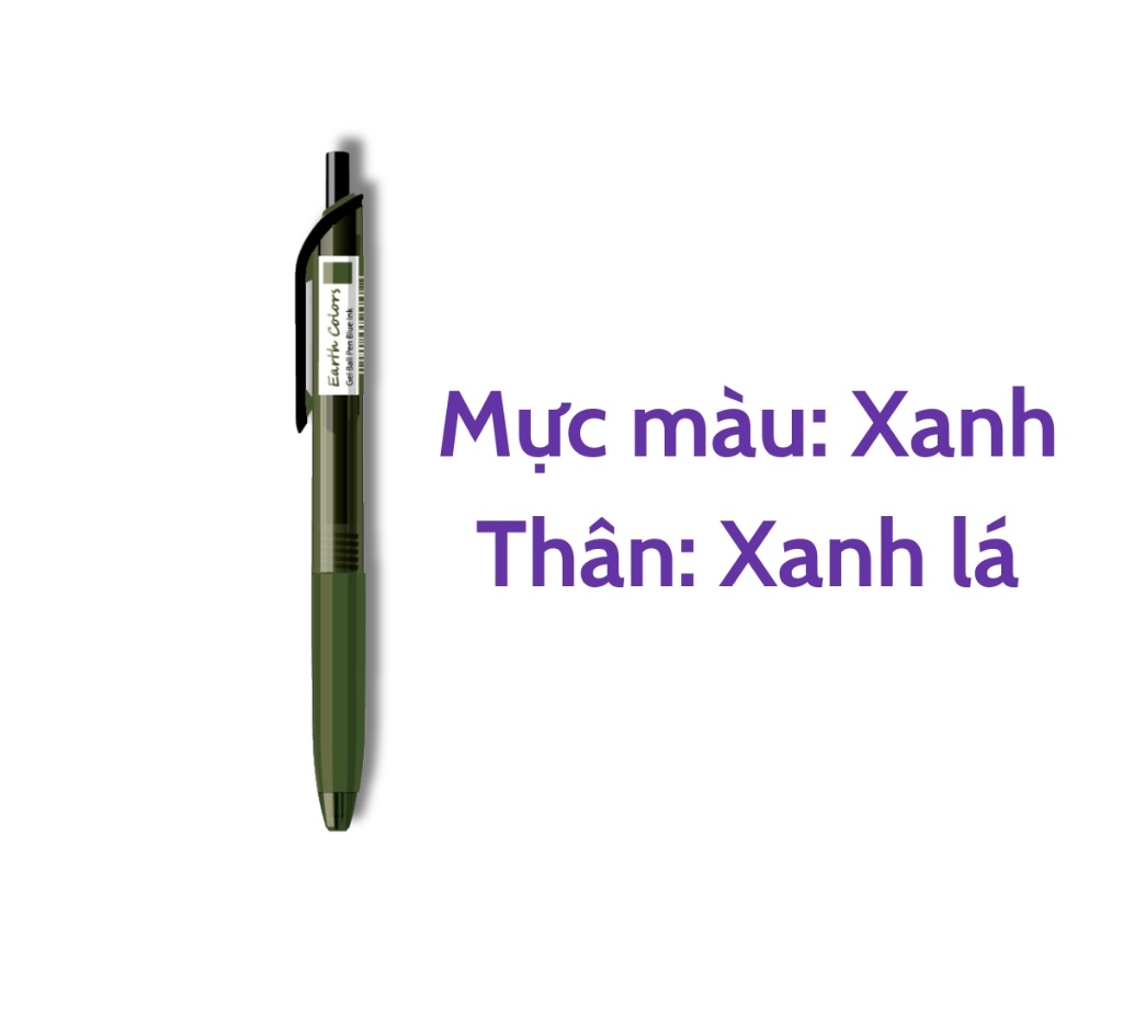 Bút Gel Earth Colors Series 0.5mm Nhanh Khô Viết Trơn Đều Nét Campus BP-G05EC-G