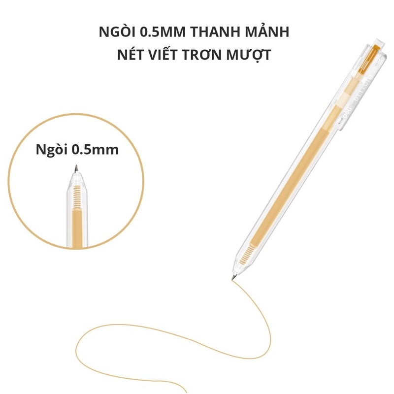 Bút Gel Deli CG118-YL Màu Sắc Đẹp