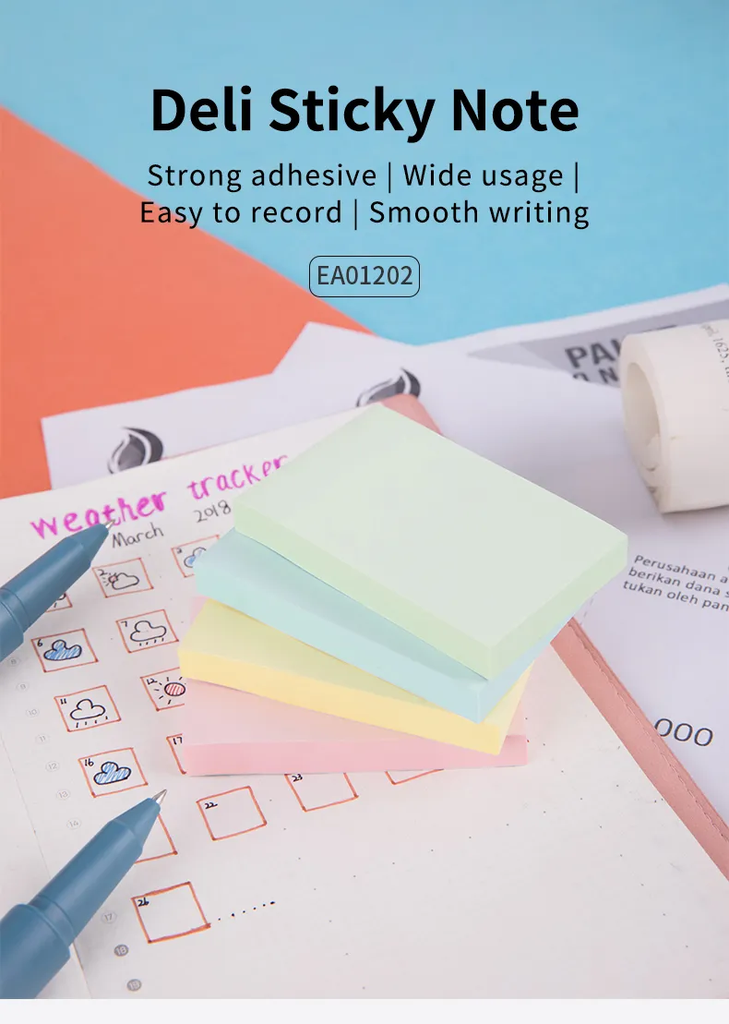 Giấy nhớ 3x4 màu sắc Deli EA01403