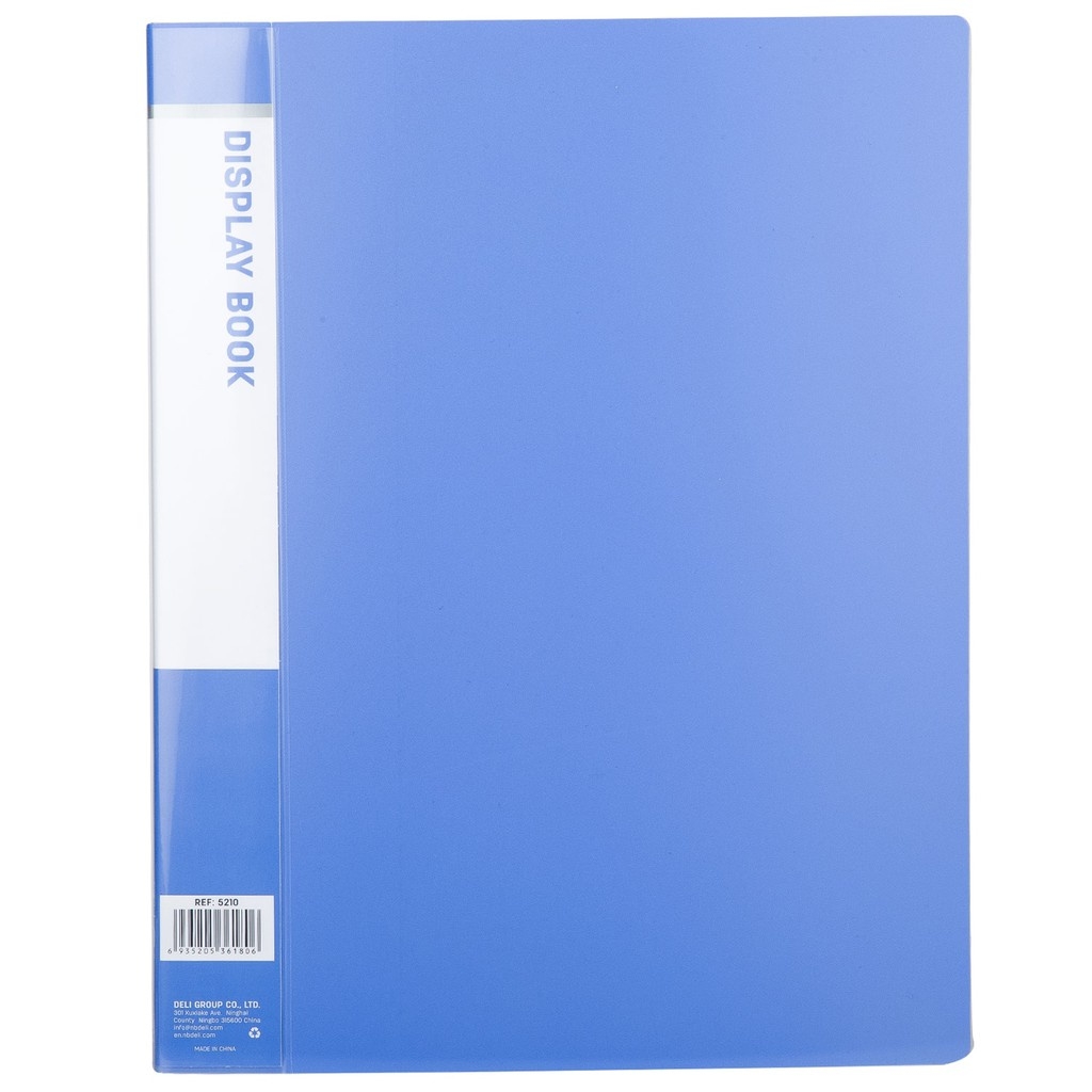 Bìa file hồ sơ 40 lá nhựa A4 Deli E5240