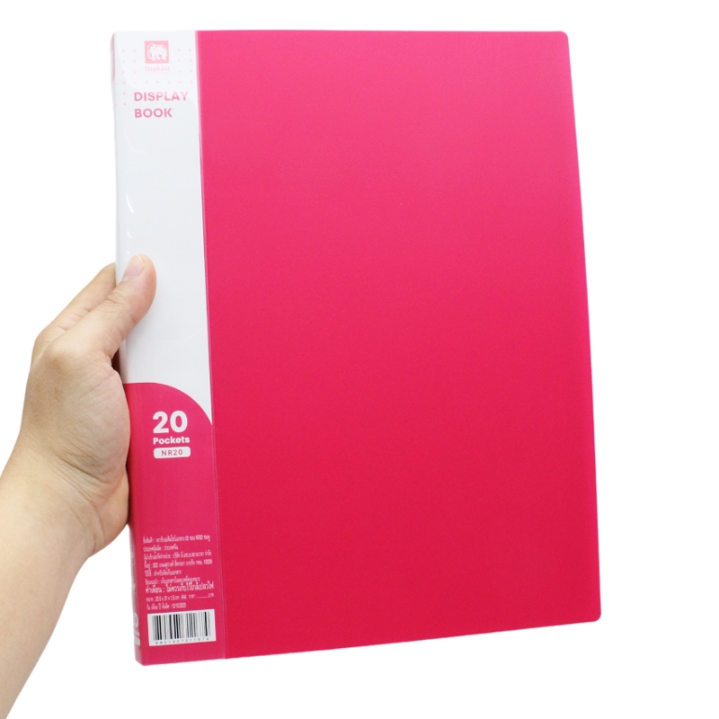 BÌA TÀI LIỆU 20 LÁ A4 HỒNG ELEPHANT ELP-311674 Made In Thailand