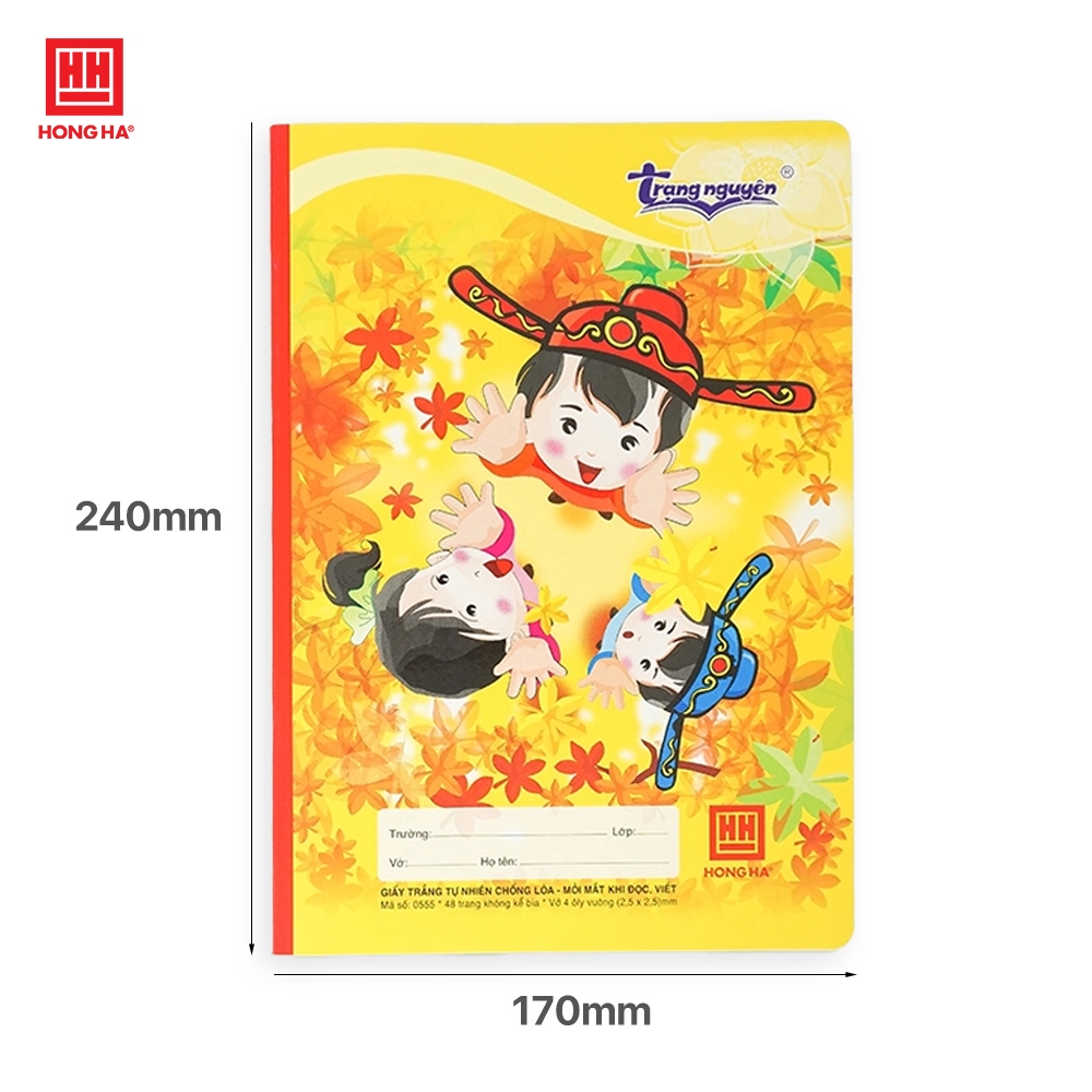 Vở 4 Ô ly 48 trang Hồng Hà School Trạng Nguyên - 0555