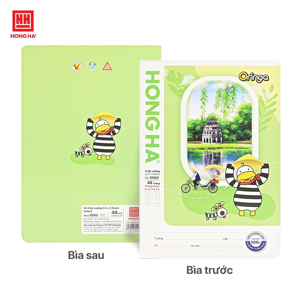 Vở 4 Ô ly 48 trang Hồng Hà School Oringa Galaxy - 0560