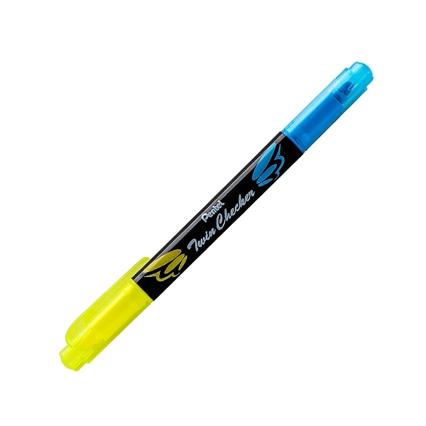 Bút nhớ dòng 2 đầu 2 mầu Cam - Xanh Pentel SLW8-GP - Made in Taiwan