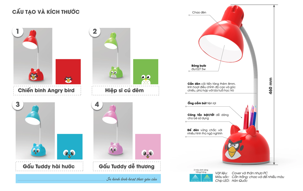 Đèn LED Bàn Học Chống Cận 5W RD-RL-27.V2