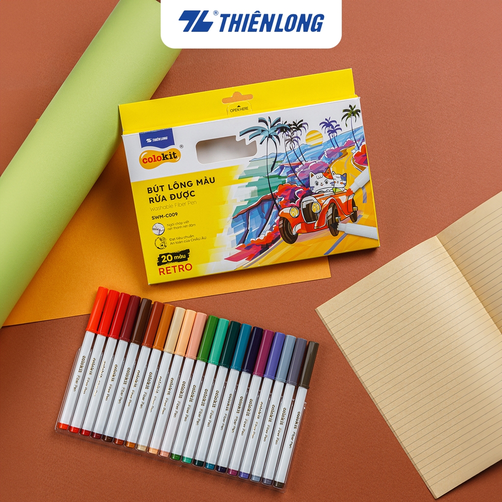 Bút lông 20 màu Pastel Thiên Long Colokit SWM-C008