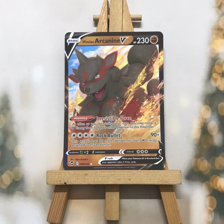 Pokemon Hisuian Arcanine V - 090/195 - Ultra Rare