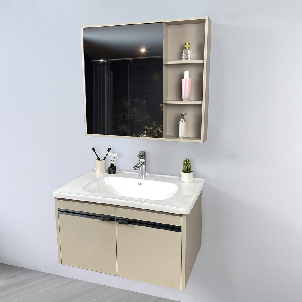 Bộ tủ chậu lavabo, tủ gương phòng tắm MW2702