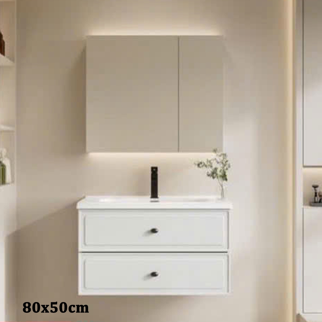 Bộ tủ chậu lavabo, tủ gương phòng tắm CR-294