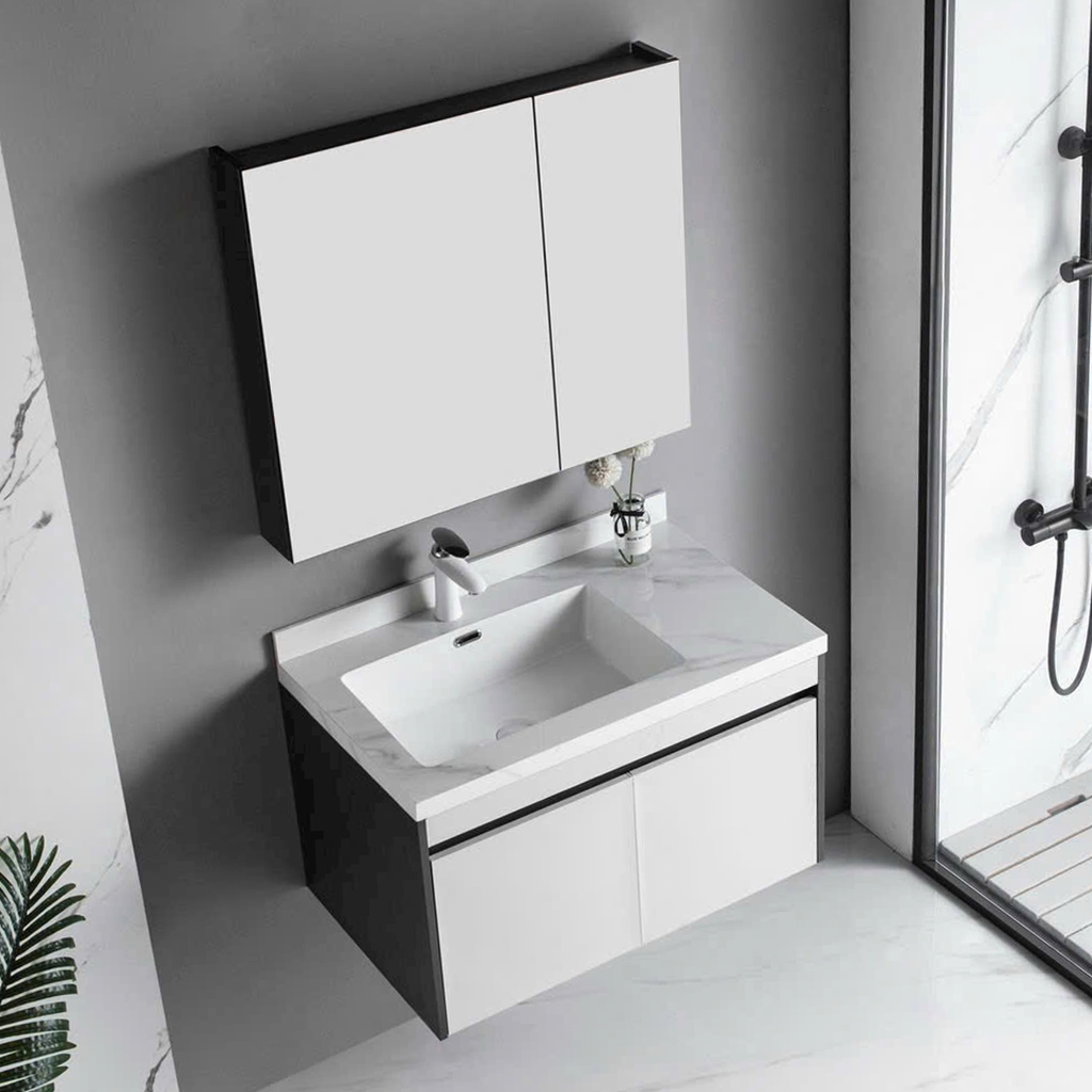 Bộ tủ chậu lavabo, tủ gương phòng tắm CR-232