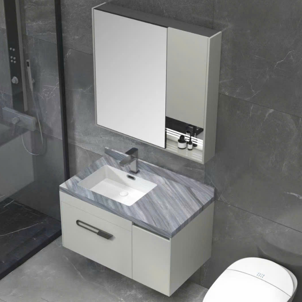 Bộ tủ chậu lavabo, tủ gương phòng tắm CR-225