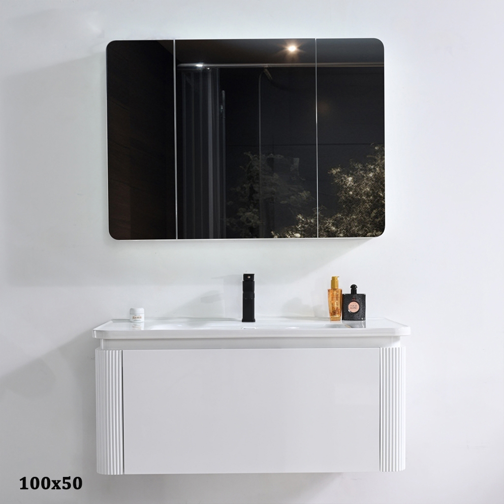 Bộ tủ chậu lavabo, tủ gương phòng tắm MW2823