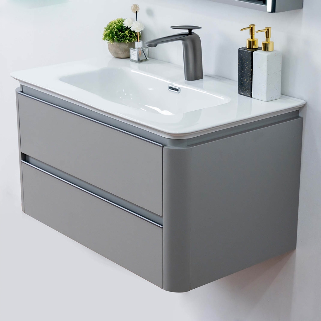 Bộ tủ chậu lavabo, tủ gương phòng tắm MW6632