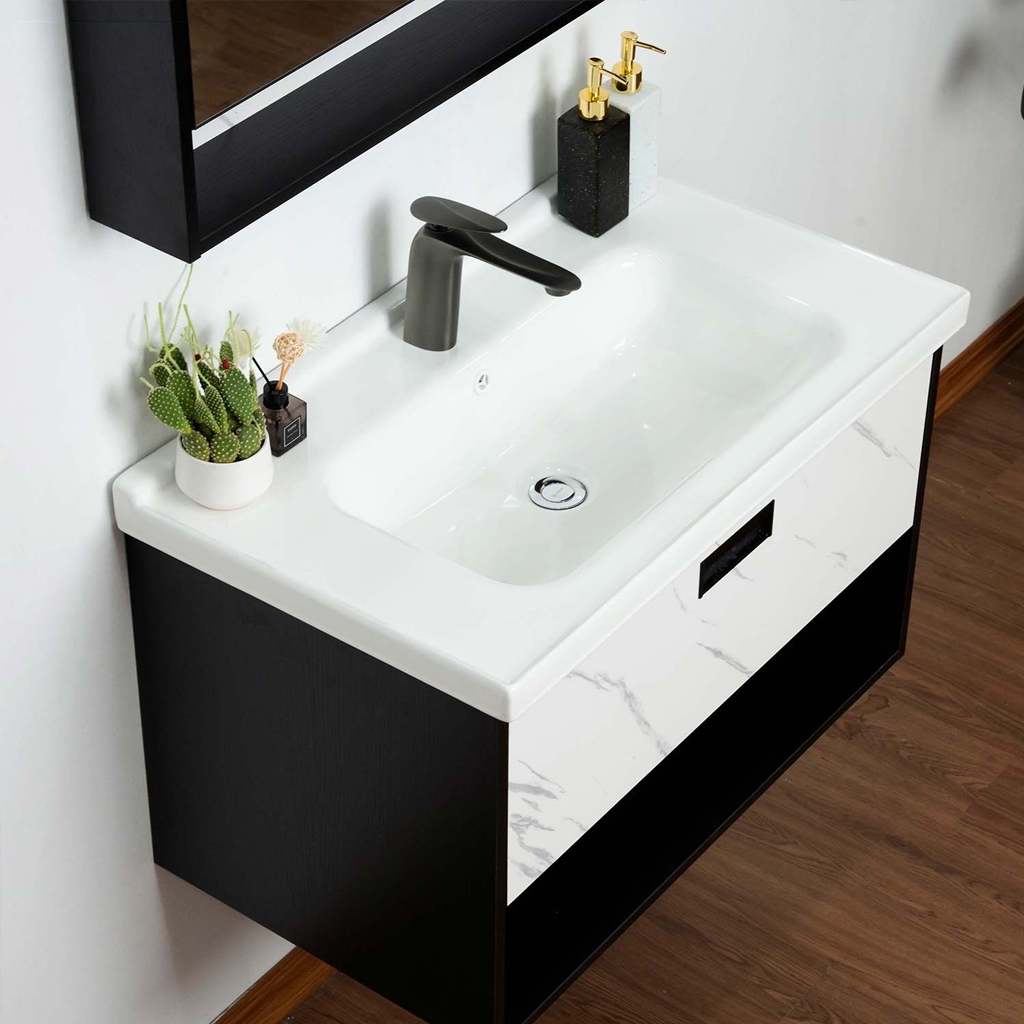 Bộ tủ chậu lavabo, tủ gương phòng tắm MW6952