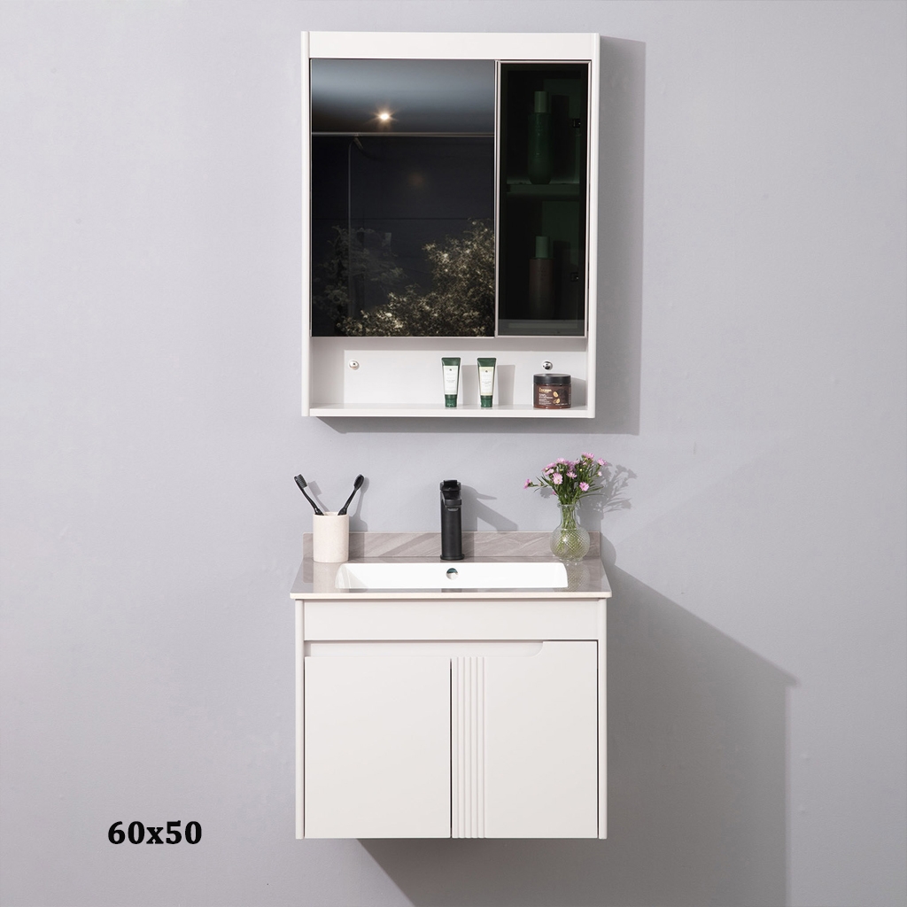 Bộ tủ chậu lavabo, tủ gương phòng tắm MW2805