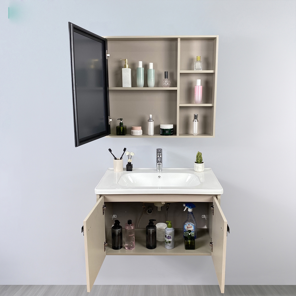 Bộ tủ chậu lavabo, tủ gương phòng tắm MW2702