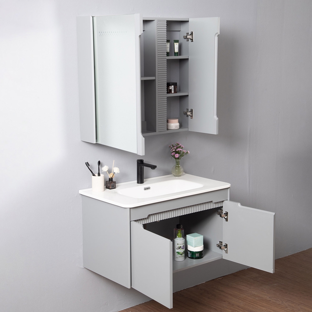 Bộ tủ chậu lavabo, tủ gương phòng tắm MW2701