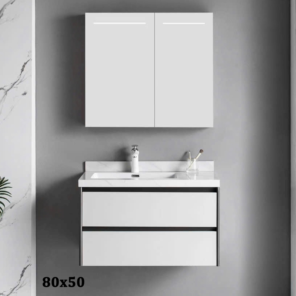 Bộ tủ chậu lavabo, tủ gương phòng tắm CR-228