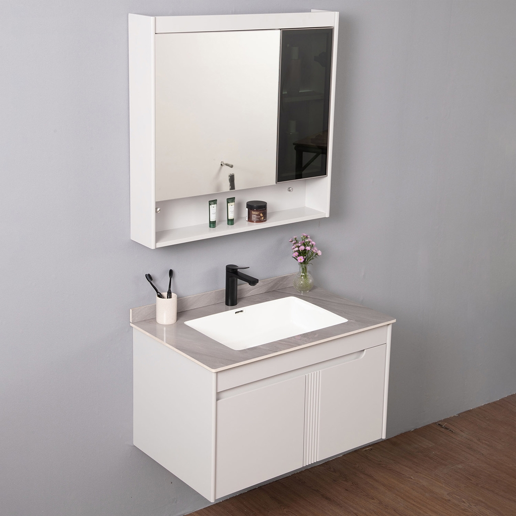 Bộ tủ chậu lavabo, tủ gương phòng tắm MW2805