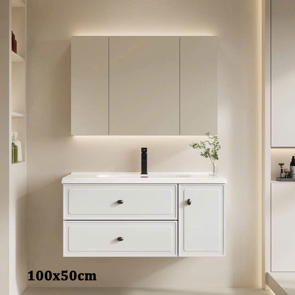Bộ tủ chậu lavabo, tủ gương phòng tắm CR-294