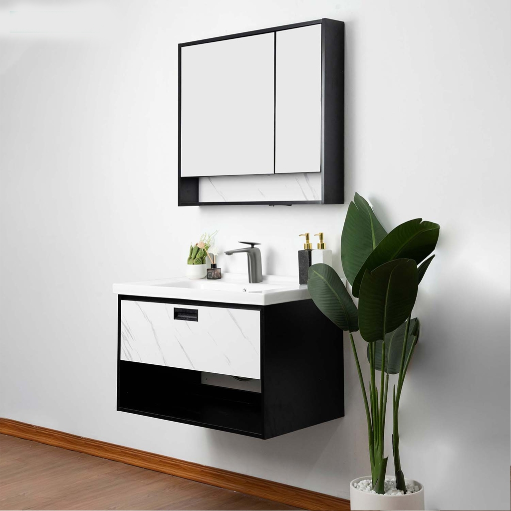 Bộ tủ chậu lavabo, tủ gương phòng tắm MW6952