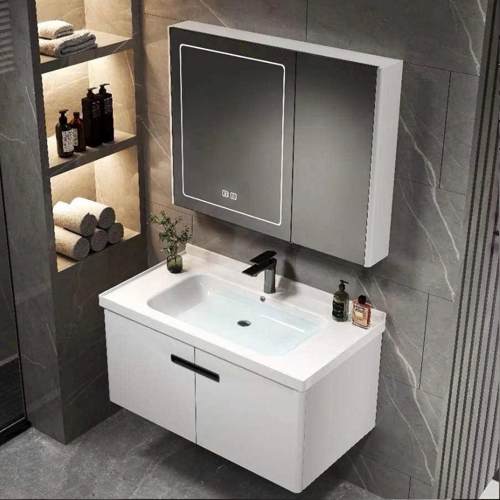 Bộ tủ chậu lavabo, tủ gương phòng tắm CR-237