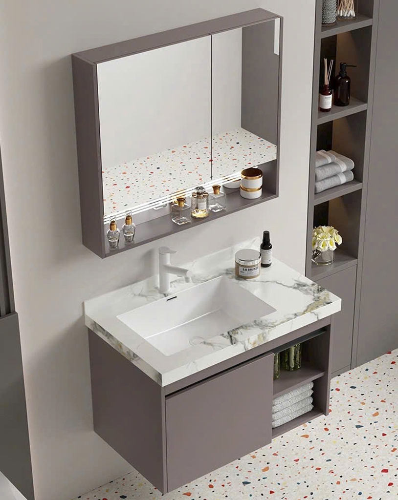 Bộ tủ chậu lavabo, tủ gương phòng tắm CR-221