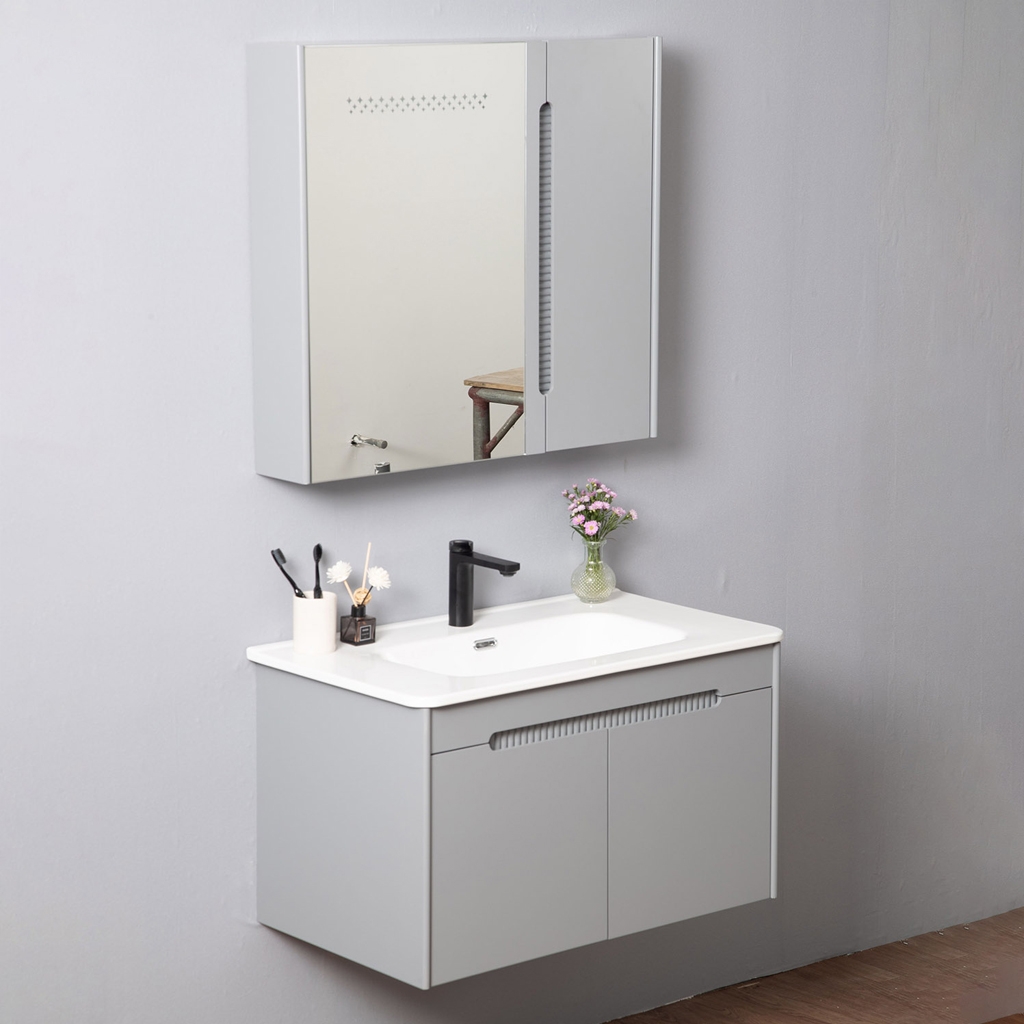 Bộ tủ chậu lavabo, tủ gương phòng tắm MW2701