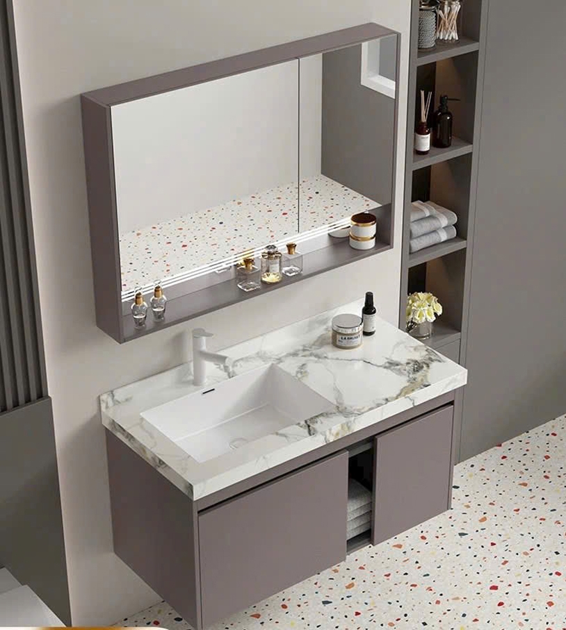 Bộ tủ chậu lavabo, tủ gương phòng tắm CR-221