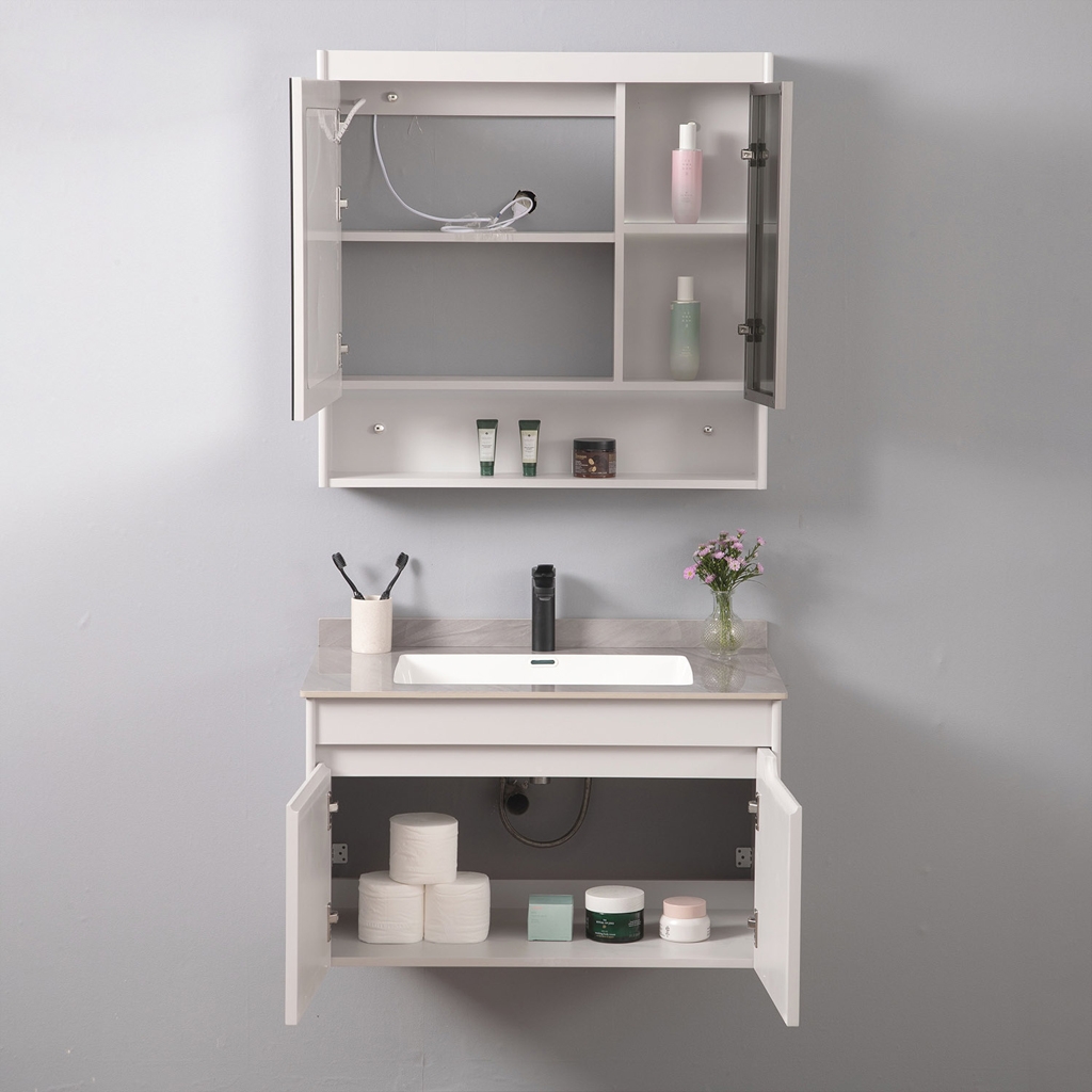 Bộ tủ chậu lavabo, tủ gương phòng tắm MW2805