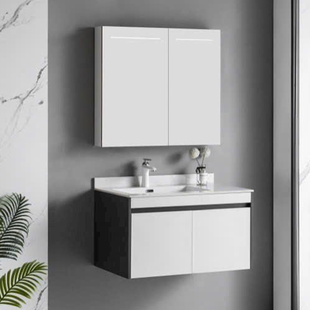 Bộ tủ chậu lavabo, tủ gương phòng tắm CR-232