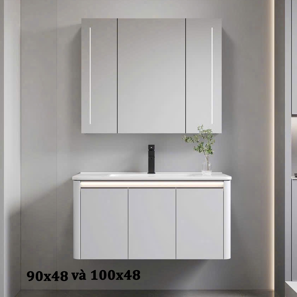 Bộ tủ chậu lavabo, tủ gương phòng tắm CR-286