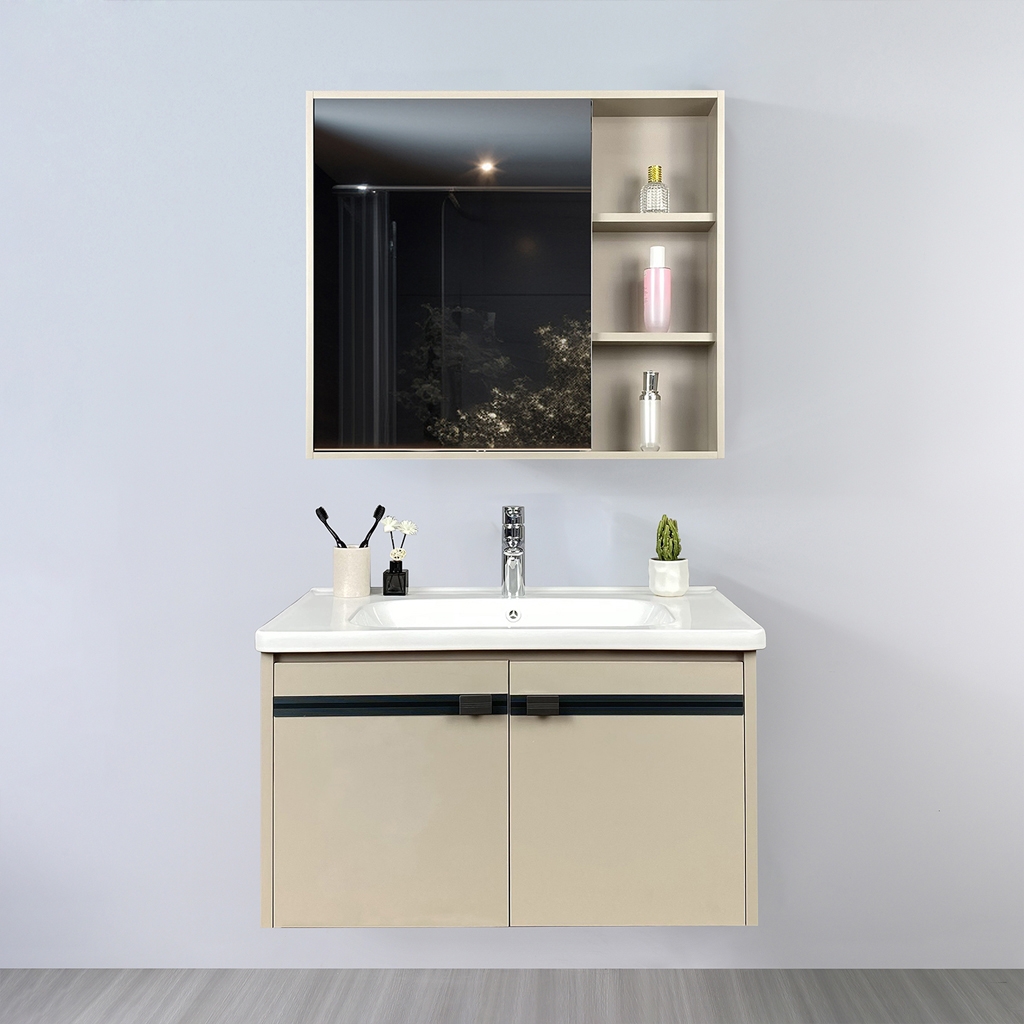 Bộ tủ chậu lavabo, tủ gương phòng tắm MW2702