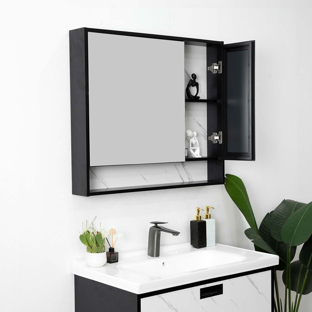 Bộ tủ chậu lavabo, tủ gương phòng tắm MW6952