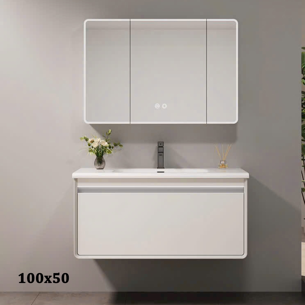 Bộ tủ chậu lavabo, tủ gương phòng tắm CR-808