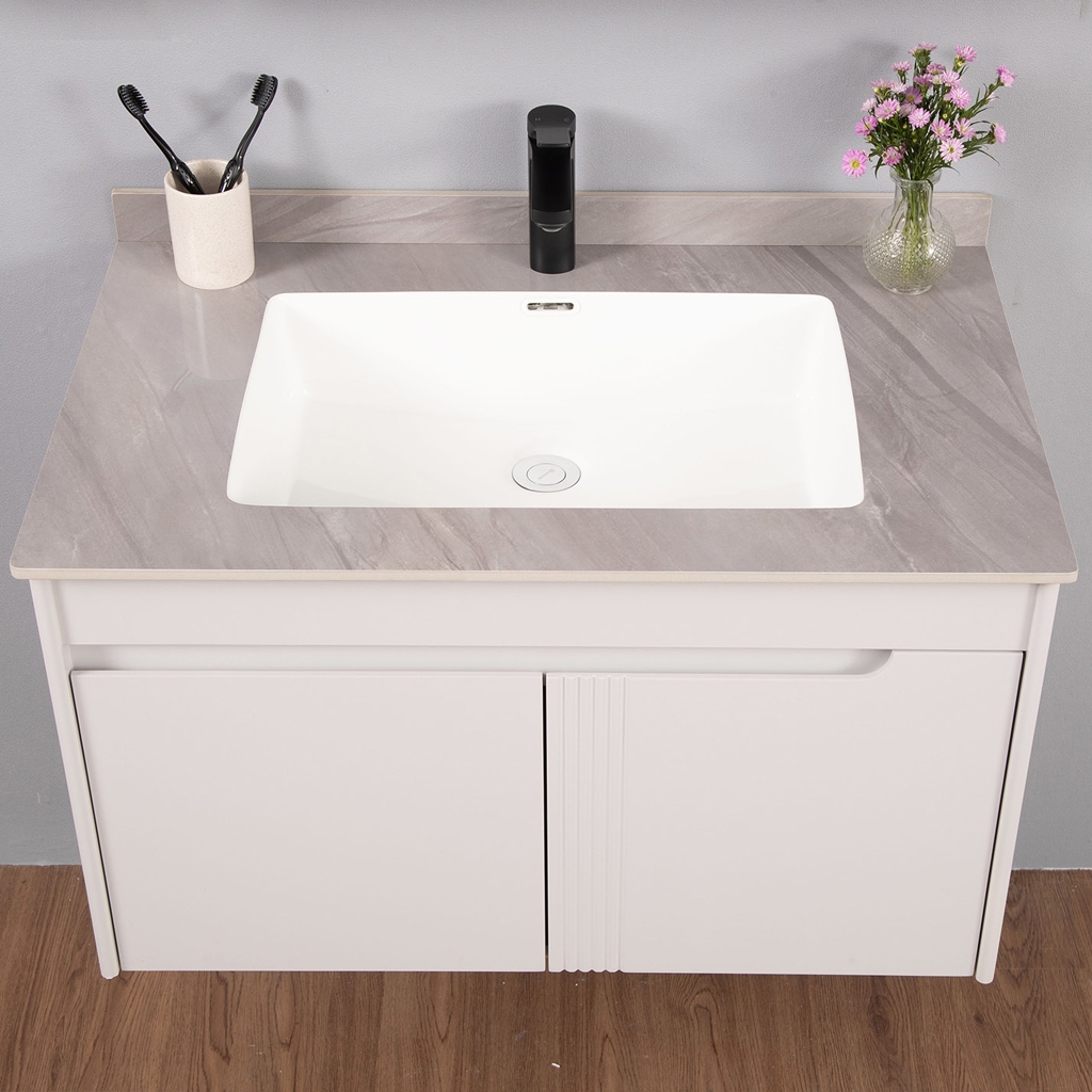 Bộ tủ chậu lavabo, tủ gương phòng tắm MW2805