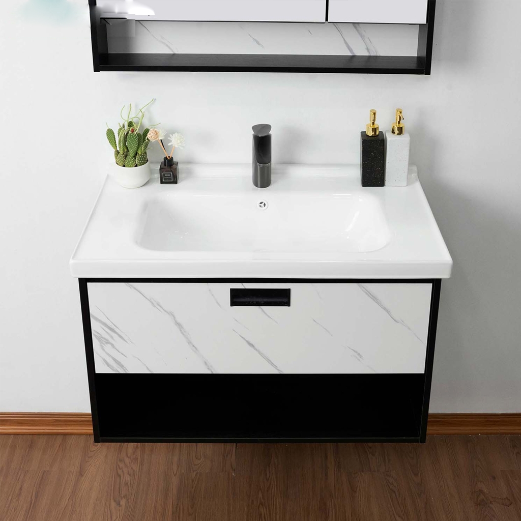 Bộ tủ chậu lavabo, tủ gương phòng tắm MW6952