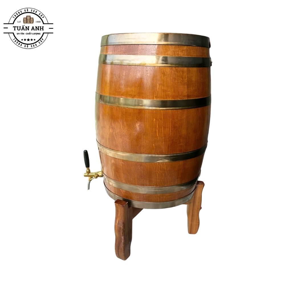 Thùng Gỗ Sồi 100L Dáng Đứng