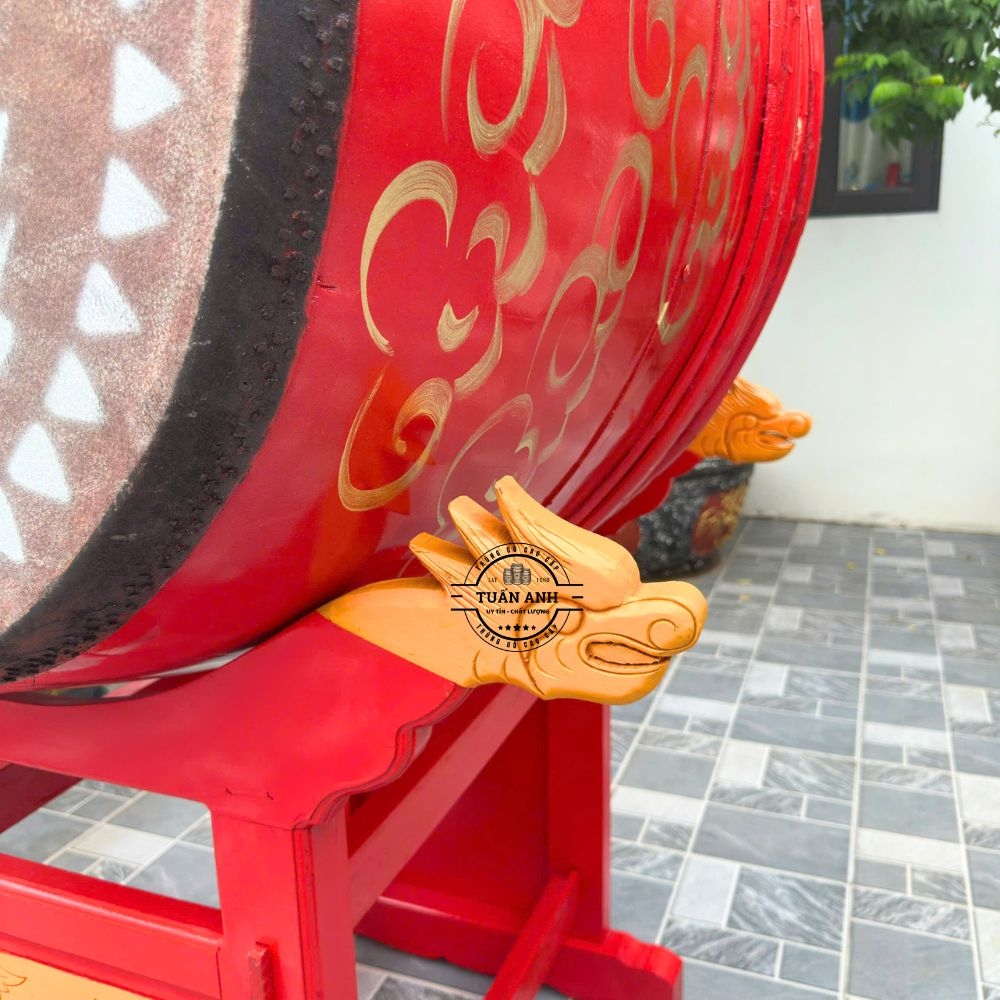 Trống Gỗ Mít Da Trâu Mặt 80cm Cao 120cm