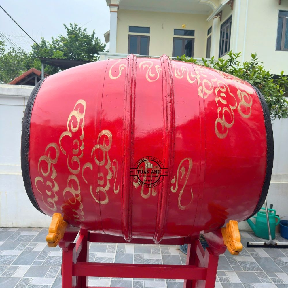 Trống Gỗ Mít Da Trâu Mặt 80cm Cao 120cm