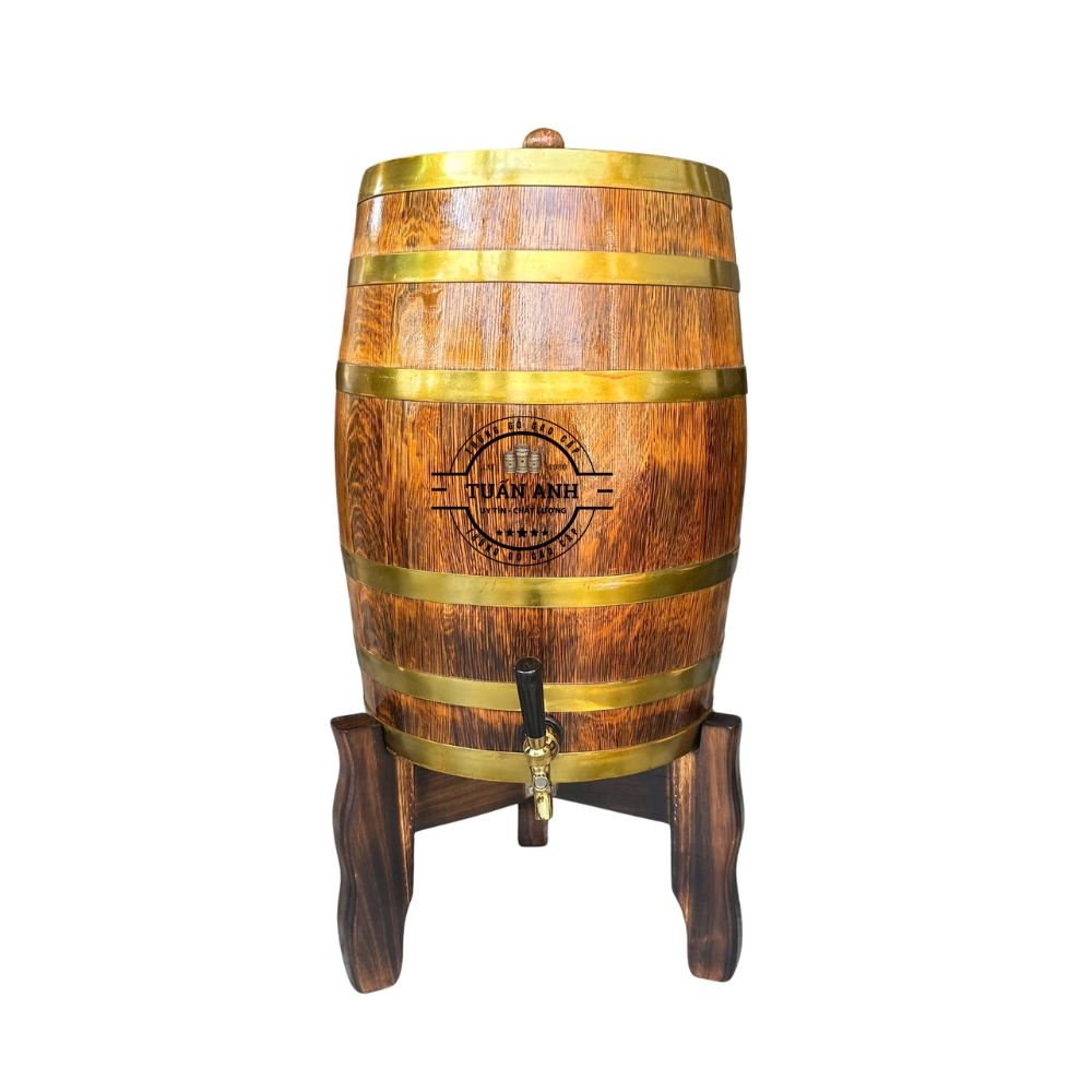 Thùng Gỗ Sồi 50L Dáng Đứng Giả Cổ