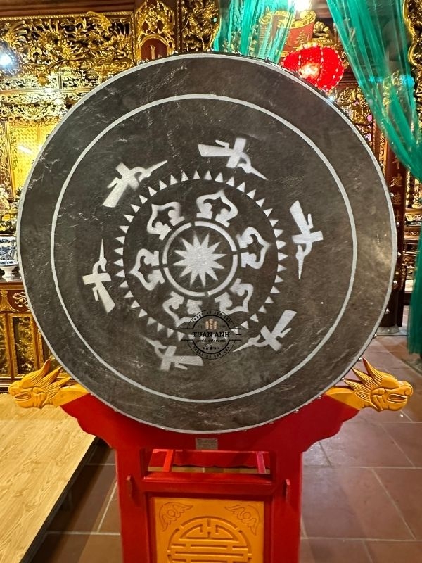 Trống gỗ mít da trâu đường kính 1m cao 1m2