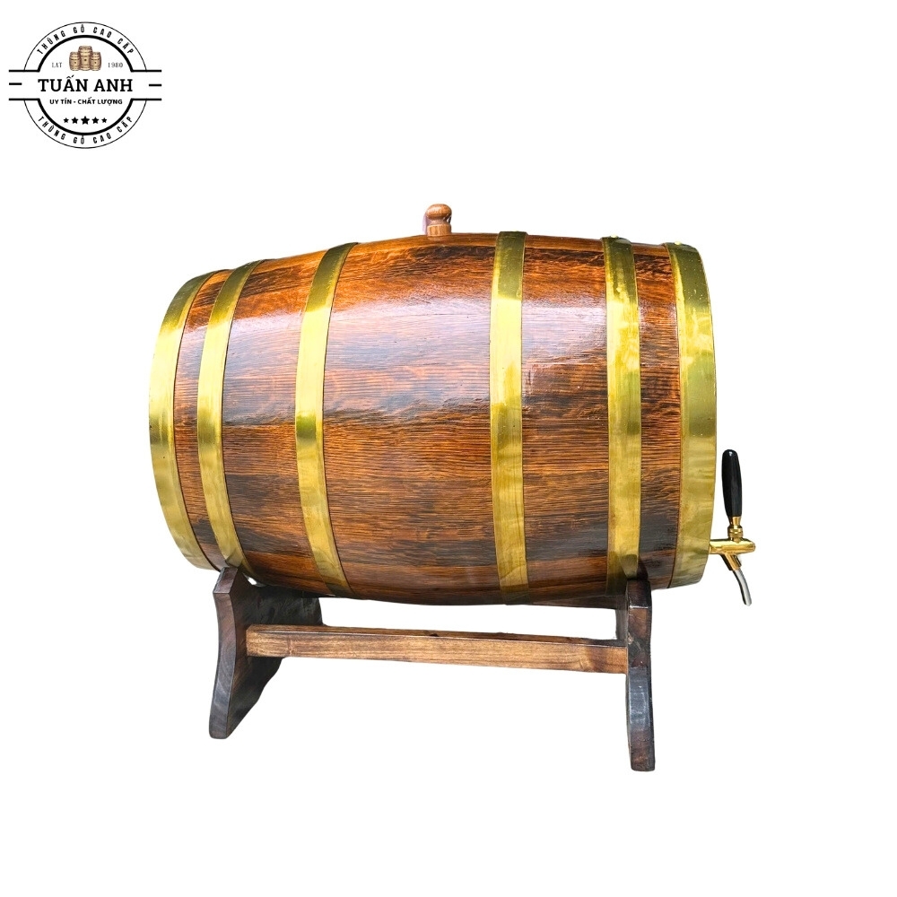 Thùng Gỗ Sồi 100L Giả Cổ